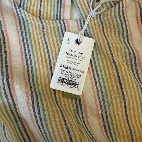 $128 Marine Layer Laney Mini Dress Beachy Stripe XS m6 - Picture 5 of 7